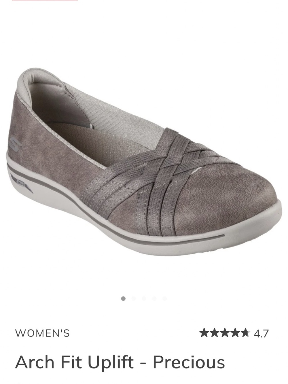 Skechers Precious Arch Fit Uplift-Precious Womens Comfort Shoes Dark Taupe Sz 8